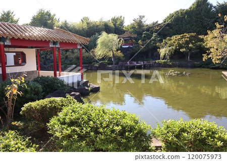 Chinese garden, Shinshuen, in Daishi Park, Kawasaki City, Kanagawa Prefecture 120075973