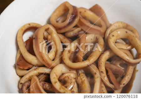 Image of fried squid (stock photo) Image of fried squid (stock photo) 120076118