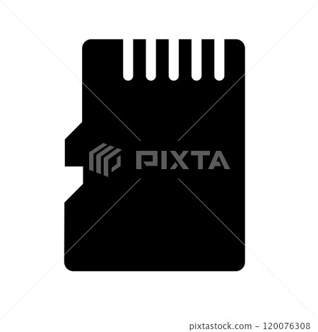 SD card silhouette icon 120076308