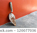 Cement spoon, one of the tools of a cement caster 120077036