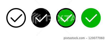 複選標記圓圈圖示集 120077060