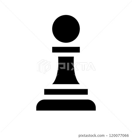 Chess pawn silhouette icon simple Chess pawn silhouette icon simple 120077066