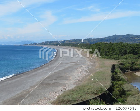 Kotogahama Beach as seen from Akano Rest Area, Aki City, Kochi Prefecture 120077583