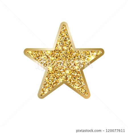 Gold glitter vector star. Golden sparcle. Amber particles. Luxury design element. Gold glitter vector star. Golden sparcle. Amber particles. Luxury design element. 120077611