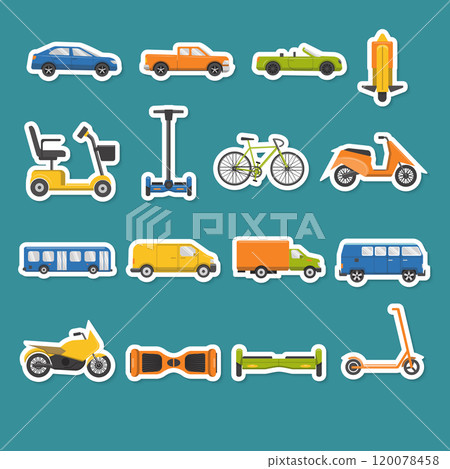 Collection of transport icons 120078458
