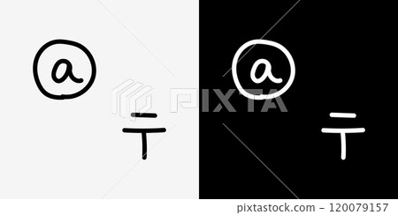 手繪文具圖標 120079157