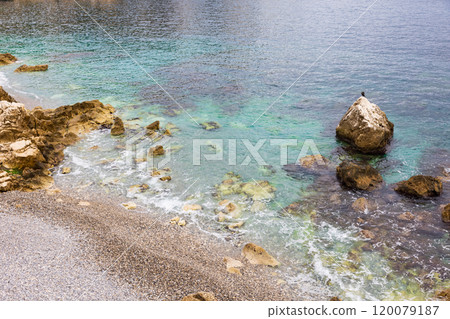 Coast and seascape in southern France, Europe 120079187