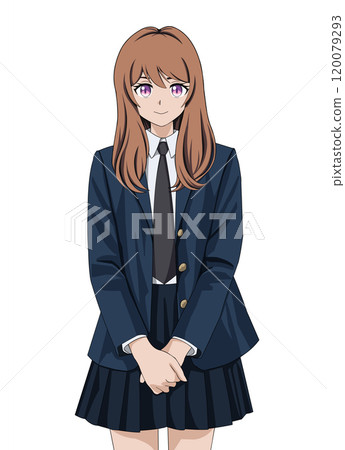 穿制服的高中女生 120079293