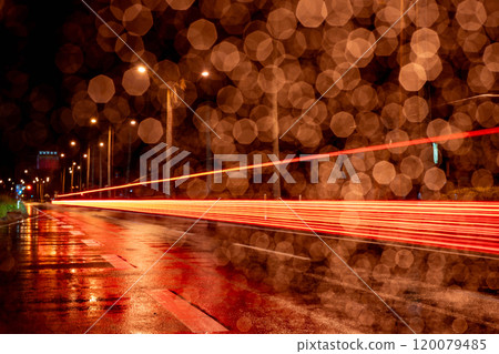 Bokeh seen from a train window Bokeh seen from a train window 120079485