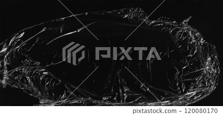 Vector texture of plastic film on dark background 120080170