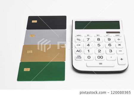 Image of payment with credit card and calculator Image of payment with credit card and calculator 120080365
