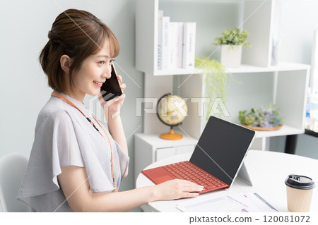 Female Telework Remote Work 120081072