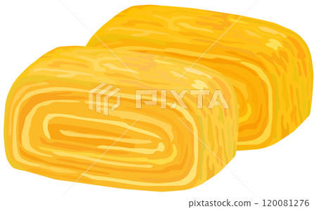 Tamagoyaki (Japanese rolled omelet) vector material Tamagoyaki (Japanese rolled omelet) vector material 120081276