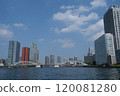 Kachidoki Bridge over the Sumida River and high-rise condominiums 120081280