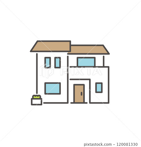 簡單和現代住房圖標的向量圖解 簡單和現代住房圖標的向量圖解 120081330