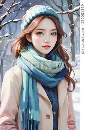 雪中的女人 120081359