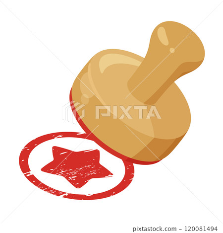 蓋印星星的插圖 蓋印星星的插圖 120081494