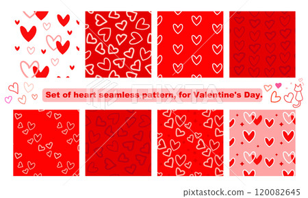 Cute heart pattern set 120082645