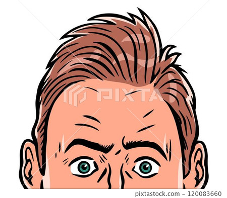 The face of a frightened man The face of a frightened man 120083660