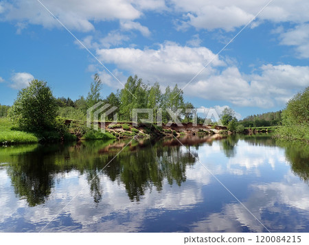 Upper reaches of the Volga river in Russia Upper reaches of the Volga river in Russia 120084215