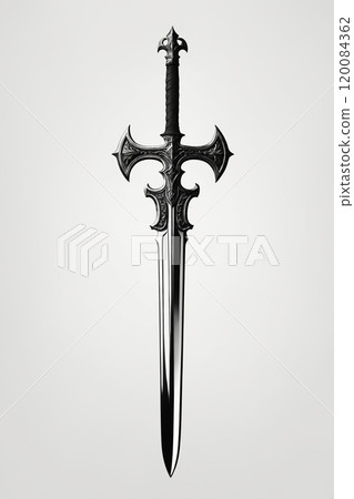 Sword isolated on white background. Blank for design, decoration. Sword isolated on white background. Blank for design, decoration. 120084362