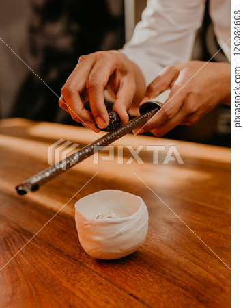 modern presentation of food in catering establishments modern presentation of food in catering establishments 120084608