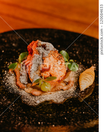 modern presentation of food in catering establishments modern presentation of food in catering establishments 120084633