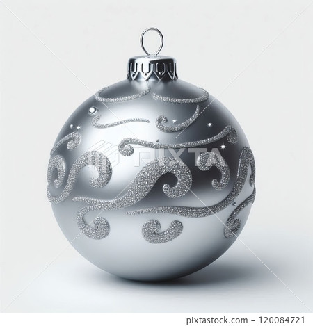 silver Christmas ball isolated on white background silver Christmas ball isolated on white background 120084721