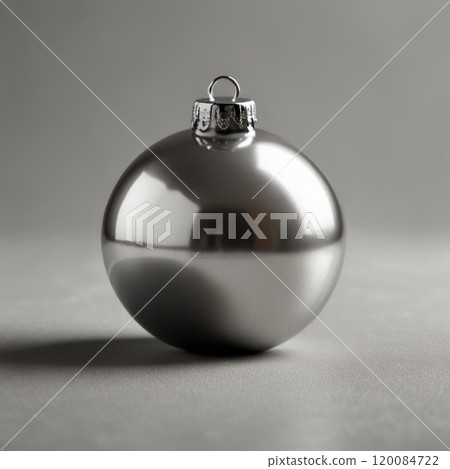 silver Christmas ball isolated on white background silver Christmas ball isolated on white background 120084722