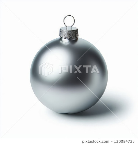 silver Christmas ball isolated on white background silver Christmas ball isolated on white background 120084723