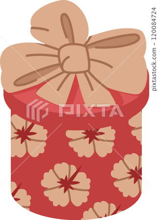 decorated gift box with beige bow decorated gift box with beige bow 120084724