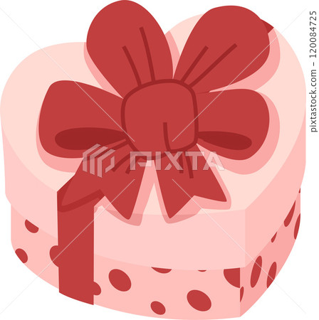 gift box in heart shape with bow gift box in heart shape with bow 120084725