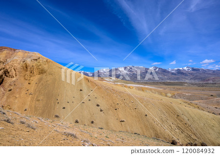 Mars. Multi-coloured rock formations. Tourist place, Mountain Altai. 120084932