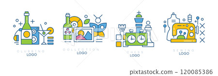 Logo Design Collection Outline Creative Pictogram Vector Set Logo Design Collection Outline Creative Pictogram Vector Set 120085386