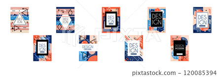 Original Cover and Flyer Design with Geometric Shapes and Forms Vector Set Original Cover and Flyer Design with Geometric Shapes and Forms Vector Set 120085394