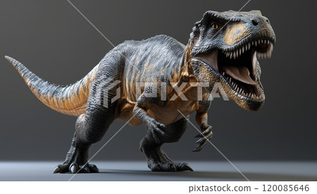 3d Render Of A Dinosaur: An Illustration Created Using 3d Rendering Technology To Depict A Prehistoric Creature In Detail. 120085646