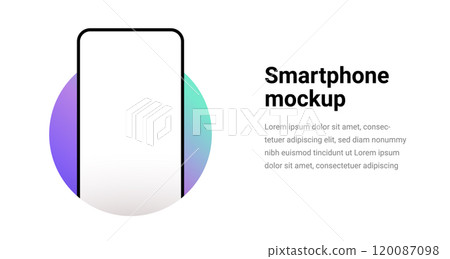 Phone mockup isolate 3d vector screen device template. Cellphone app mock up realistic telephone 120087098