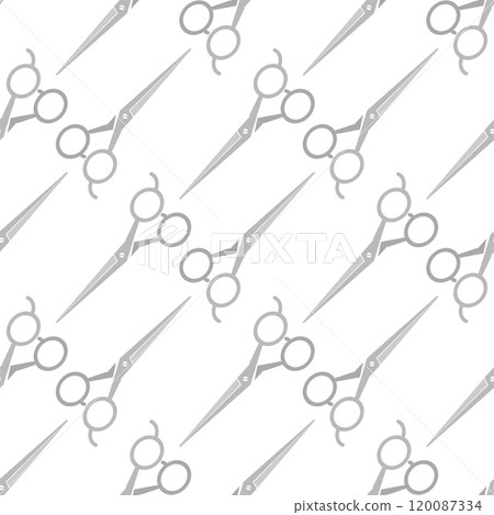 Vector scissors seamless pattern on white background 120087334