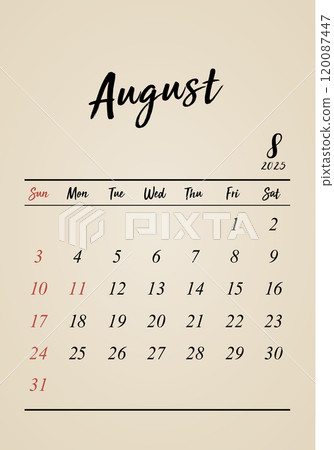 2025_August_Retro Calendar_Vertical 2025_August_Retro Calendar_Vertical 120087447