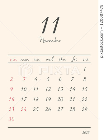 2025_November_Stylish_Calendar_Vertical 120087479