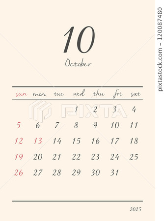2025_10月_時尚日曆_垂直 2025_10月_時尚日曆_垂直 120087480
