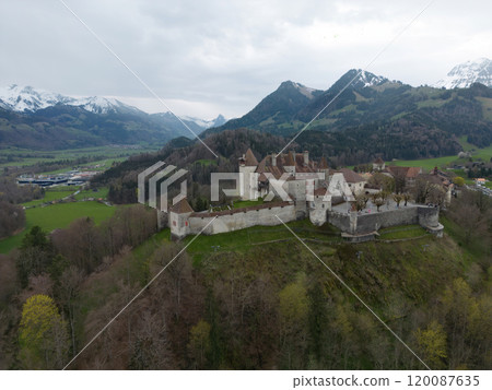 Famous Gruyere Castle in Switzerland also called Schloss Greyerz Famous Gruyere Castle in Switzerland also called Schloss Greyerz 120087635