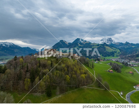 Famous Gruyere Castle in Switzerland also called Schloss Greyerz Famous Gruyere Castle in Switzerland also called Schloss Greyerz 120087698