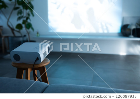 Projection with a projector 120087933