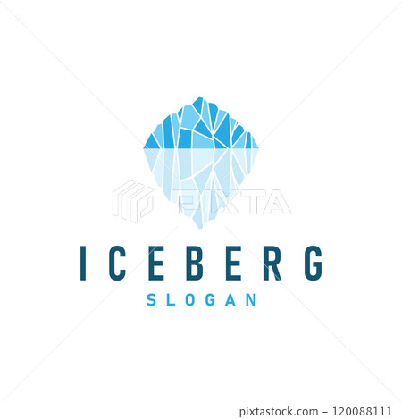 Antarctic Cold Mountain Iceberg Logo Design, Simple Vector Template Symbol Illustration 120088111