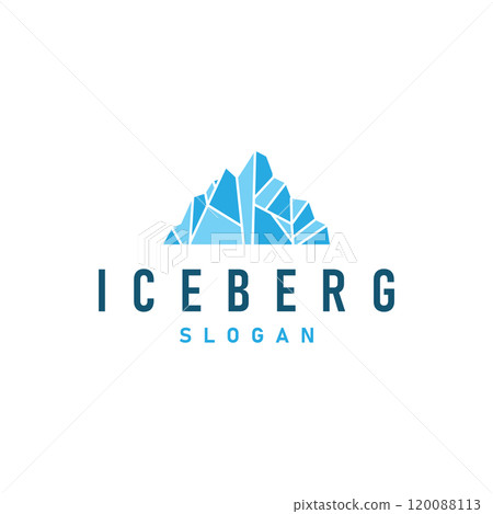 Antarctic Cold Mountain Iceberg Logo Design, Simple Vector Template Symbol Illustration 120088113