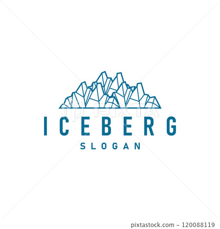 Antarctic Cold Mountain Iceberg Logo Design, Simple Vector Template Symbol Illustration Antarctic Cold Mountain Iceberg Logo Design, Simple Vector Template Symbol Illustration 120088119