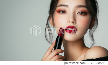 AI-generated image: Female model with lipstick 120088595