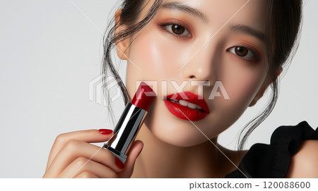 AI-generated image: Female model with lipstick 120088600