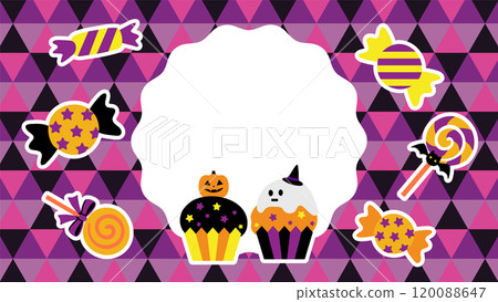 Cute purple Halloween banner illustration_Full HD size_16.9 120088647